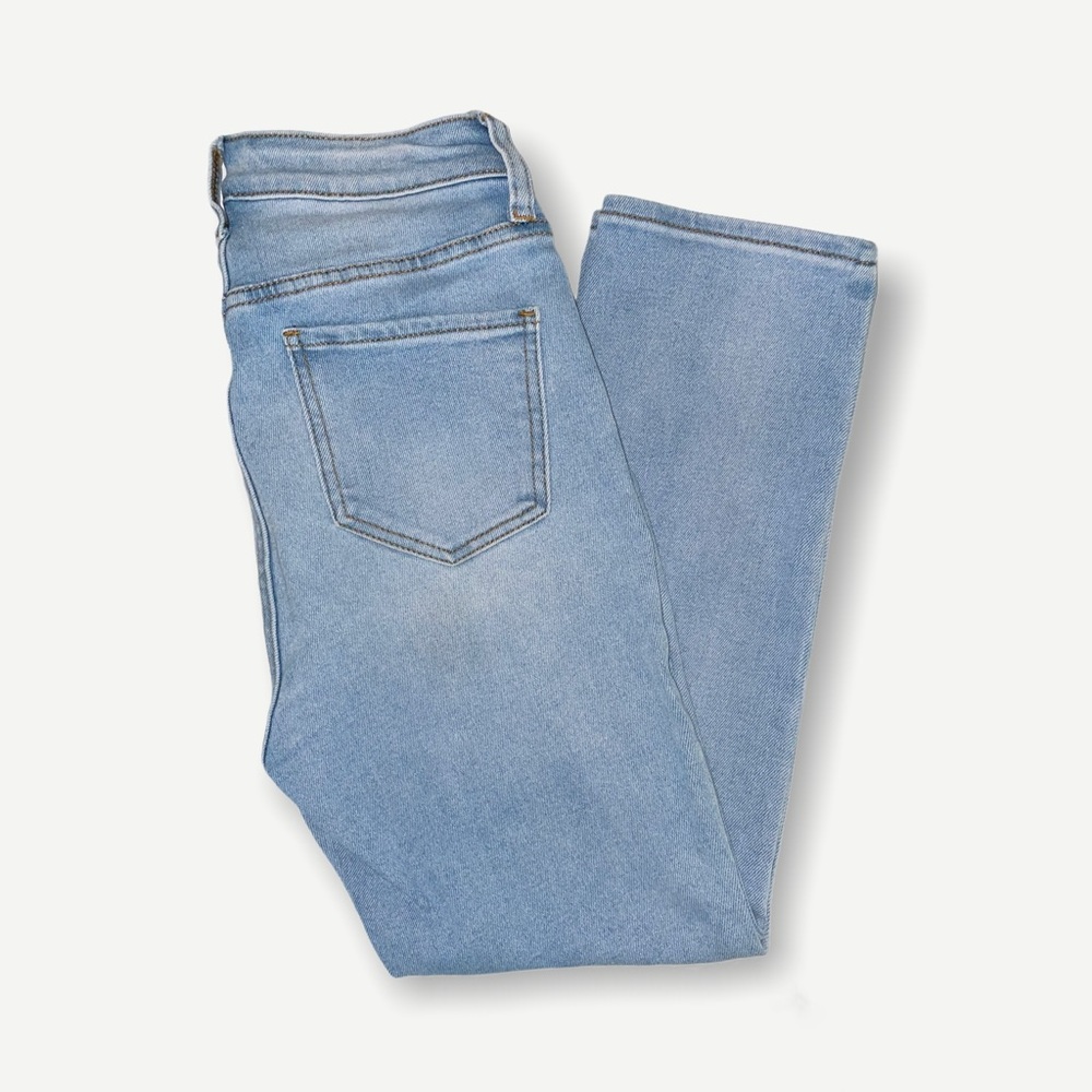 hi rise slim fit blue jeans